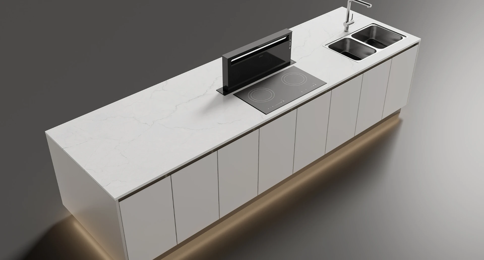Statuario porcelain surface