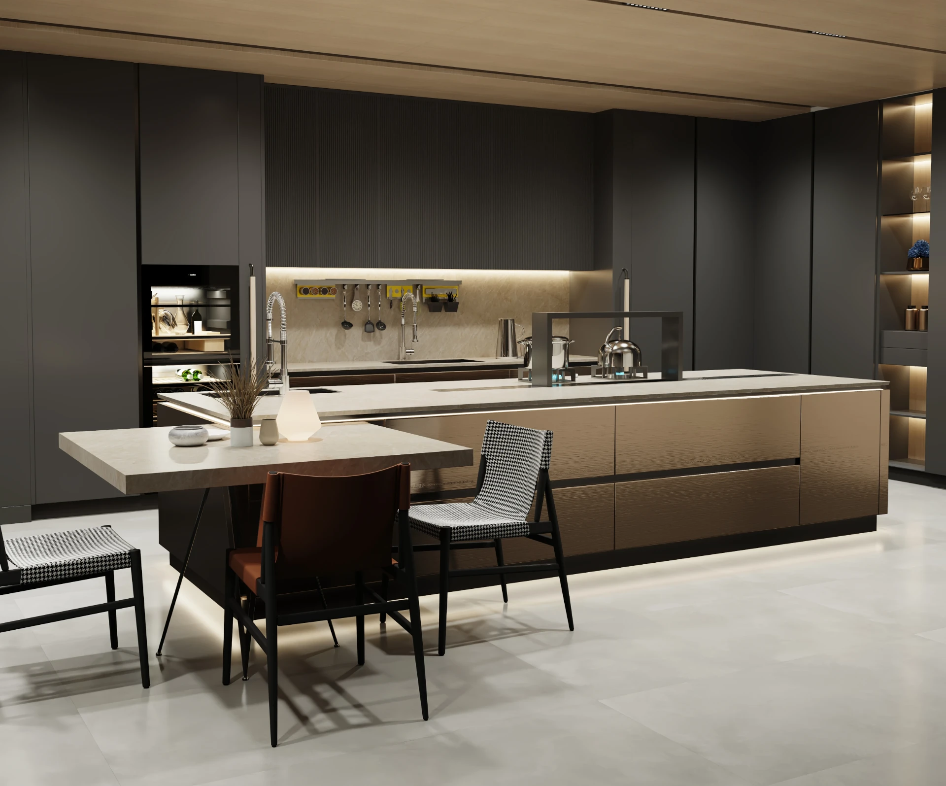 Detailed veining of UniCeramica porcelain